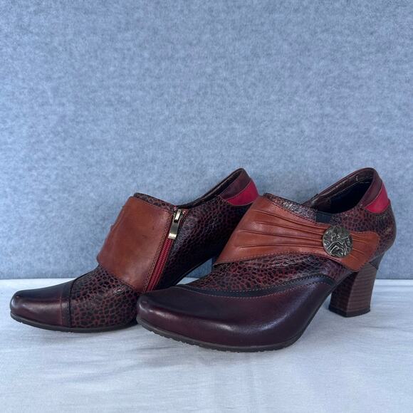 L'Artiste by Spring Step Womens sz 42 (10.5-11) Fia Ankle Bootie Block Heel BOHO - Picture 2 of 14